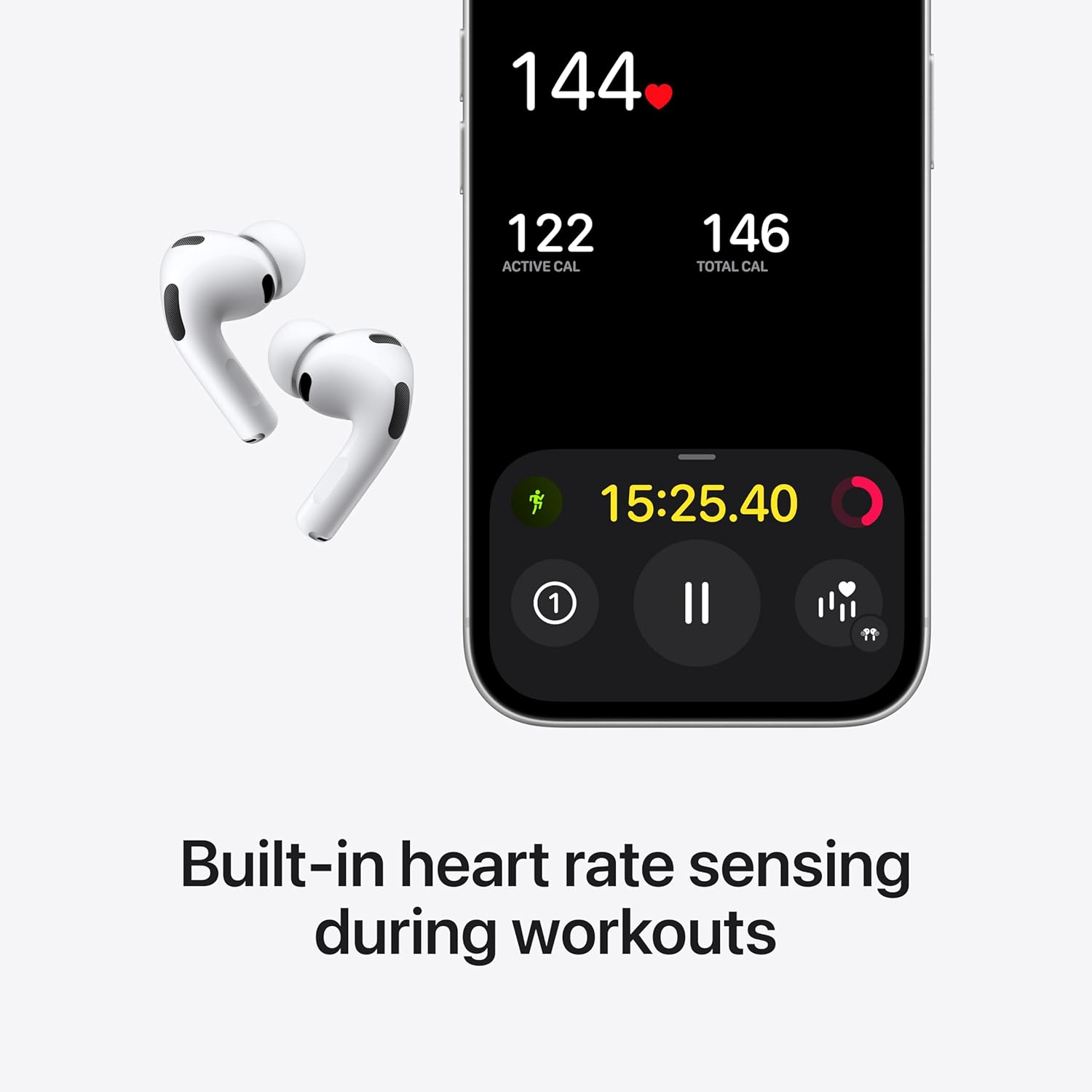 Apple AirPods Pro 3 Wireless Earbuds, Active Noise Cancellation, Live Translation, Heart Rate Sensing, Hearing Aid Feature, Bluetooth Headphones, Spatial Audio, High-Fidelity Sound, USB-C Charging - Image 3